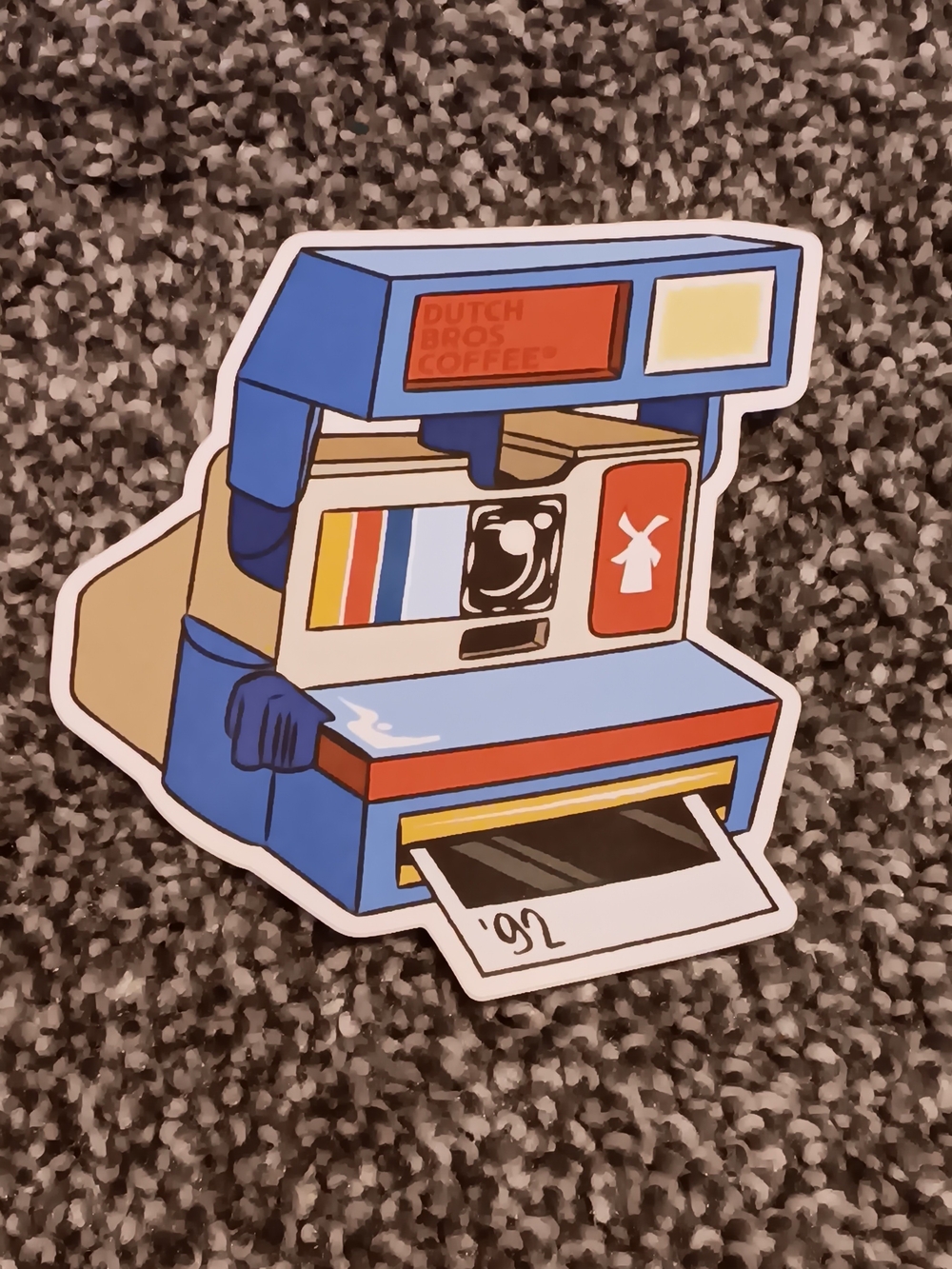 Dutch Bros Polaroid Camera Sticker August 2026